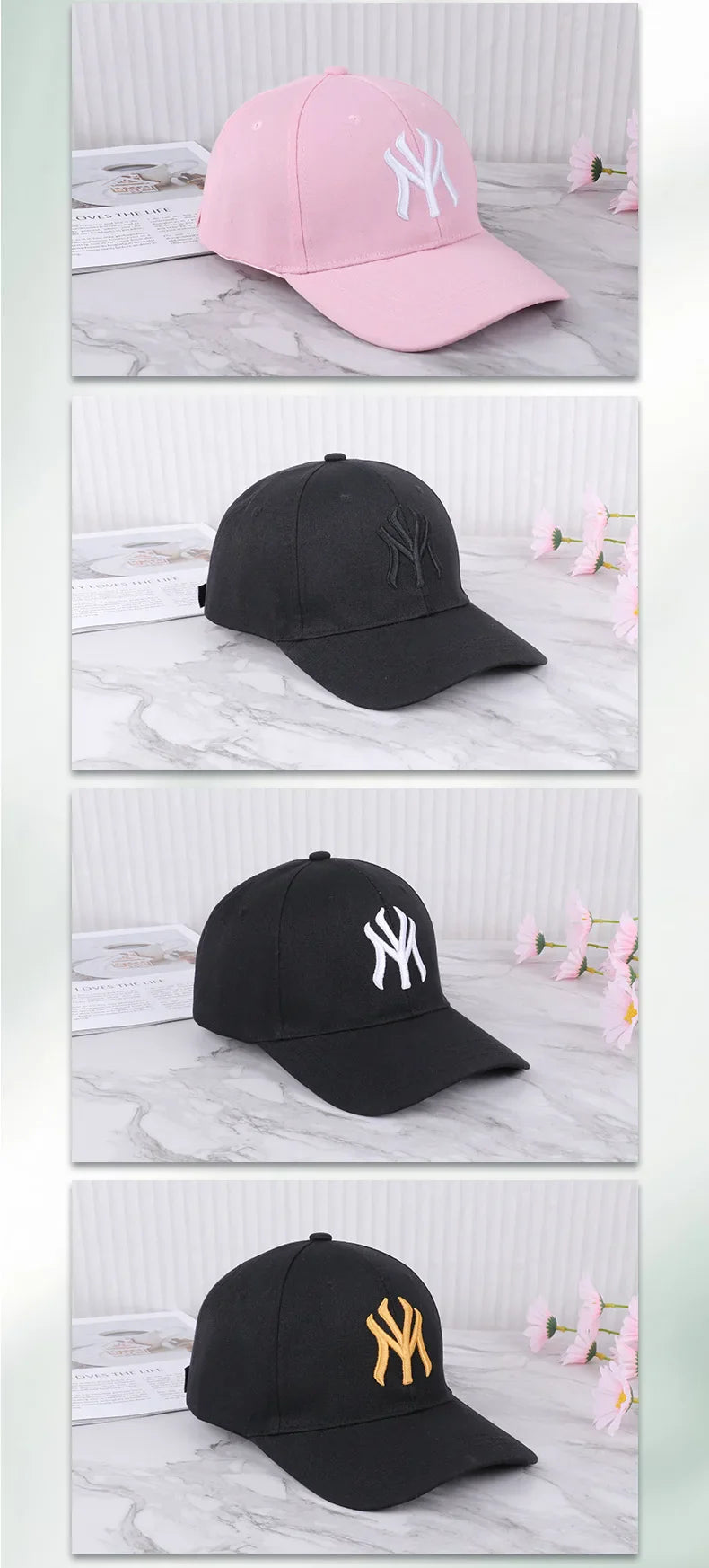 Fashion letter embroidery men women baseball cap duck tongue cap women men