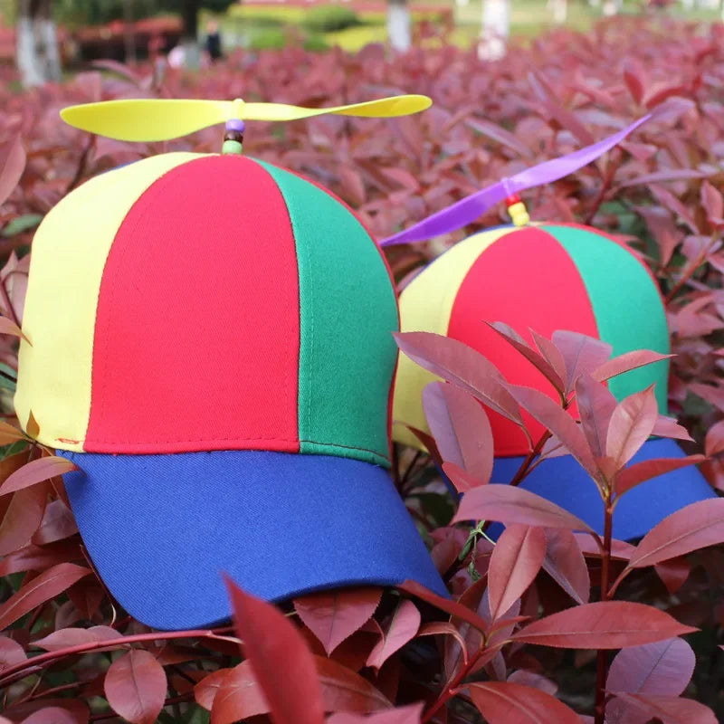 Hat Helicopter Propeller Adventure Dad Hat Rainbow Bamboo Dragonfly Baseball Cap For Adult Kids Boys Girls