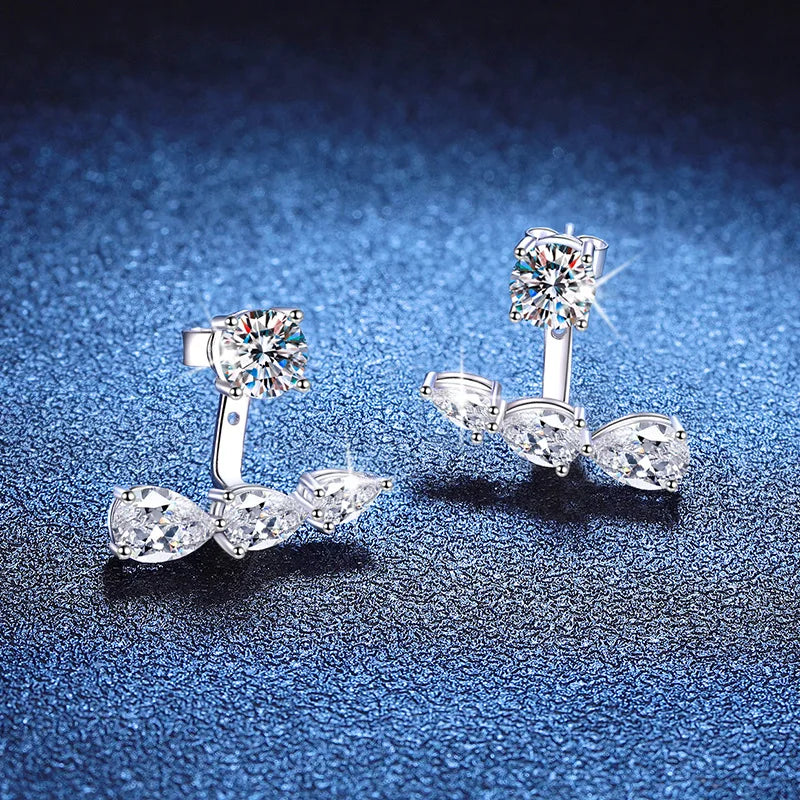 5mm Moissanite Earrings 100% 925 Sterling Silver adjustable Earrings For Women Party Fine Jewelry wholesale