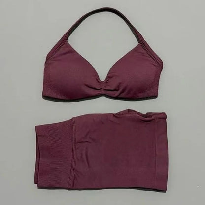2 Piece Yoga Sets Women  Low Waist Seamless Push Up Bra Scrunch Butt Lift No Digging Comfortable Gym Running Tracksuits