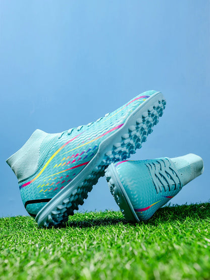 Classic TF Turf football shoes PU Fabric Comfort Upper Rubber Abrasion Resistant Sole Unisex Kids Sports Sneakers