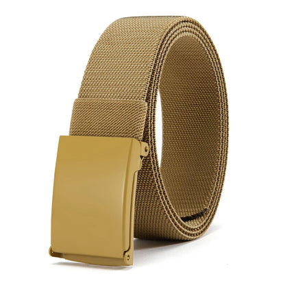 Men Female Belts Military Nylon Adjustable Belt Outdoor Travel Tactical Waist Belt with Plastic Buckle for Pants 125cm