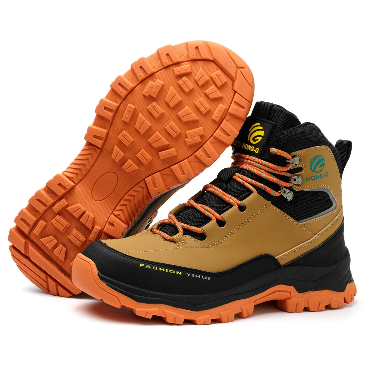 Men's Safety Shoes Steel Toe Anti Smash Safety Boots Puncture Proof Construction Wear-Resistant Work Boots