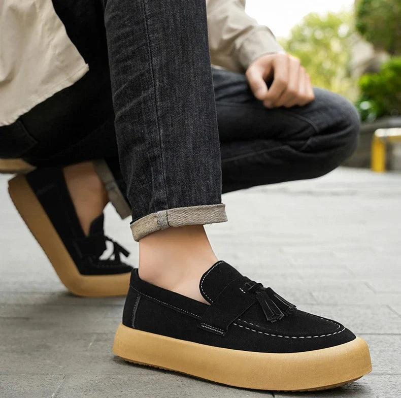 New autumn men's bean shoes British style loafers fashionable men's casual single shoes