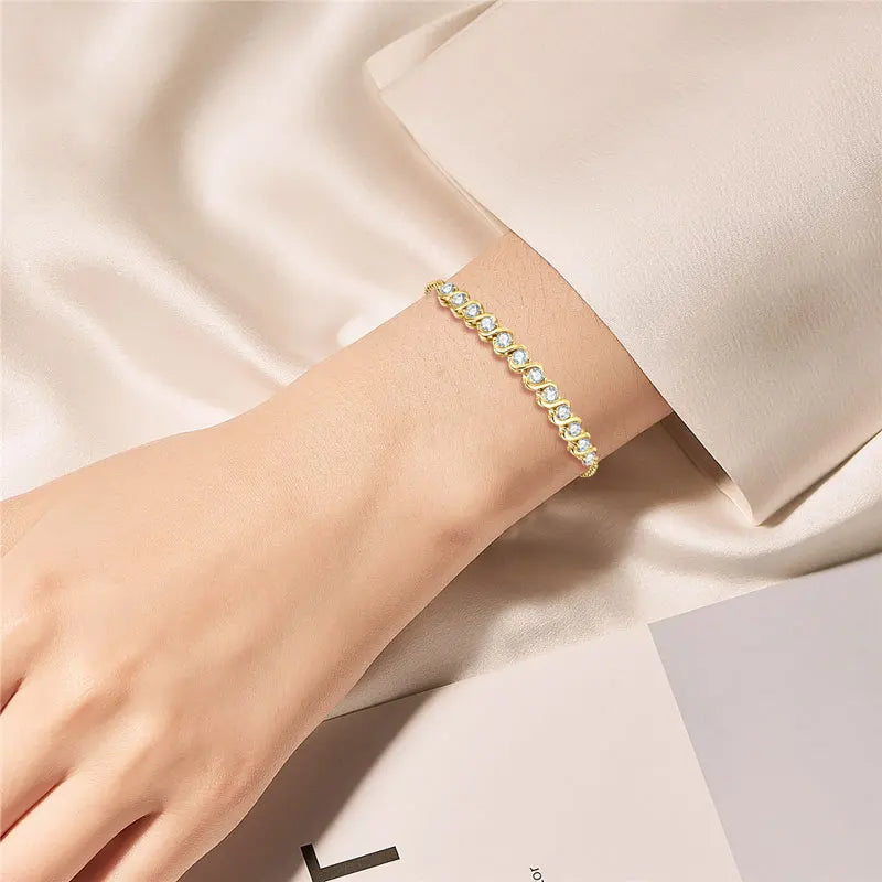 Real 3mm D Color Moissanite Infinity Bracelet for Women 925 Silver Adjustable Chain 2025 Trend Certified Fine Jewelry Gift
