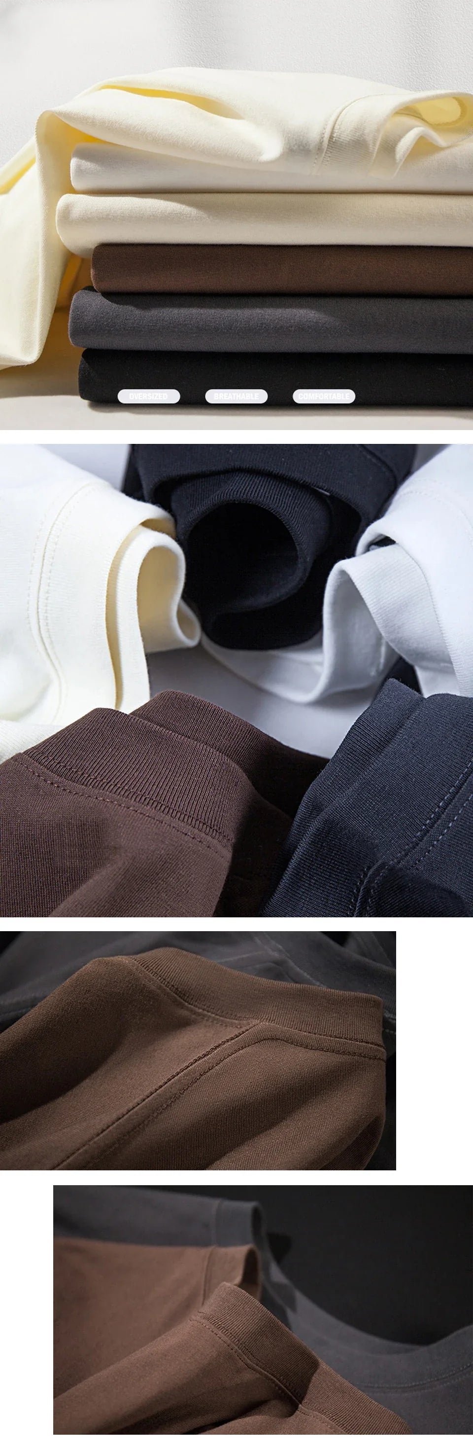 Women New Oversized T shirts Female 260 GSM White Casual Streetwear Tees Unisex Solid Korean Cool Tops for Young WT2560