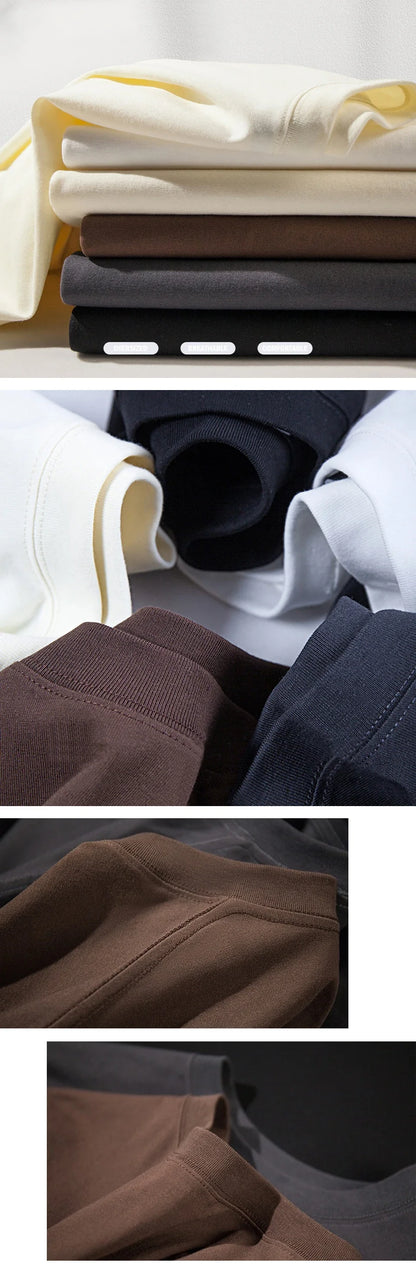 Women New Oversized T shirts Female 260 GSM White Casual Streetwear Tees Unisex Solid Korean Cool Tops for Young WT2560