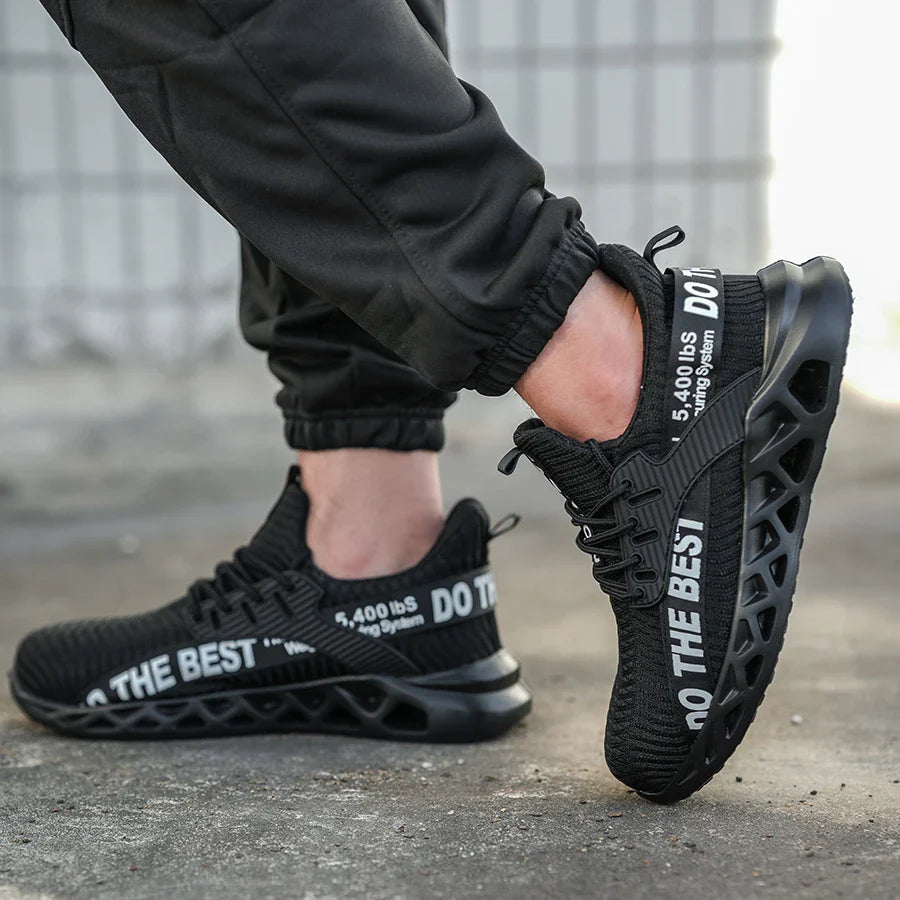 Indestructible Steel Toe Shoes for Men Women Anti-Puncture Work Shoes Comfortable Breathable Work Safety Protective Sneakers