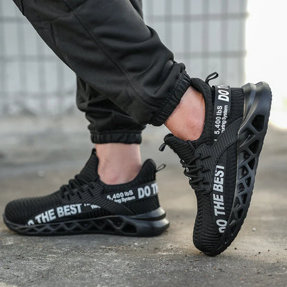Indestructible Steel Toe Shoes for Men Women Anti-Puncture Work Shoes Comfortable Breathable Work Safety Protective Sneakers