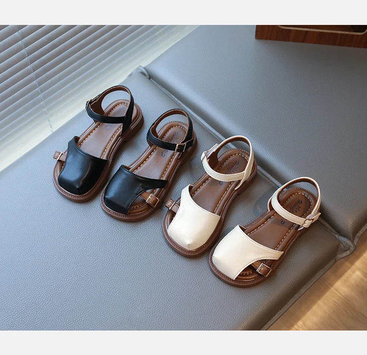 Summer Quick-Dry Children’s Sandals for Girls Non-Slip Soft Sole Toddler Flats Shoes  Princess Style Shoes Party School Elegant