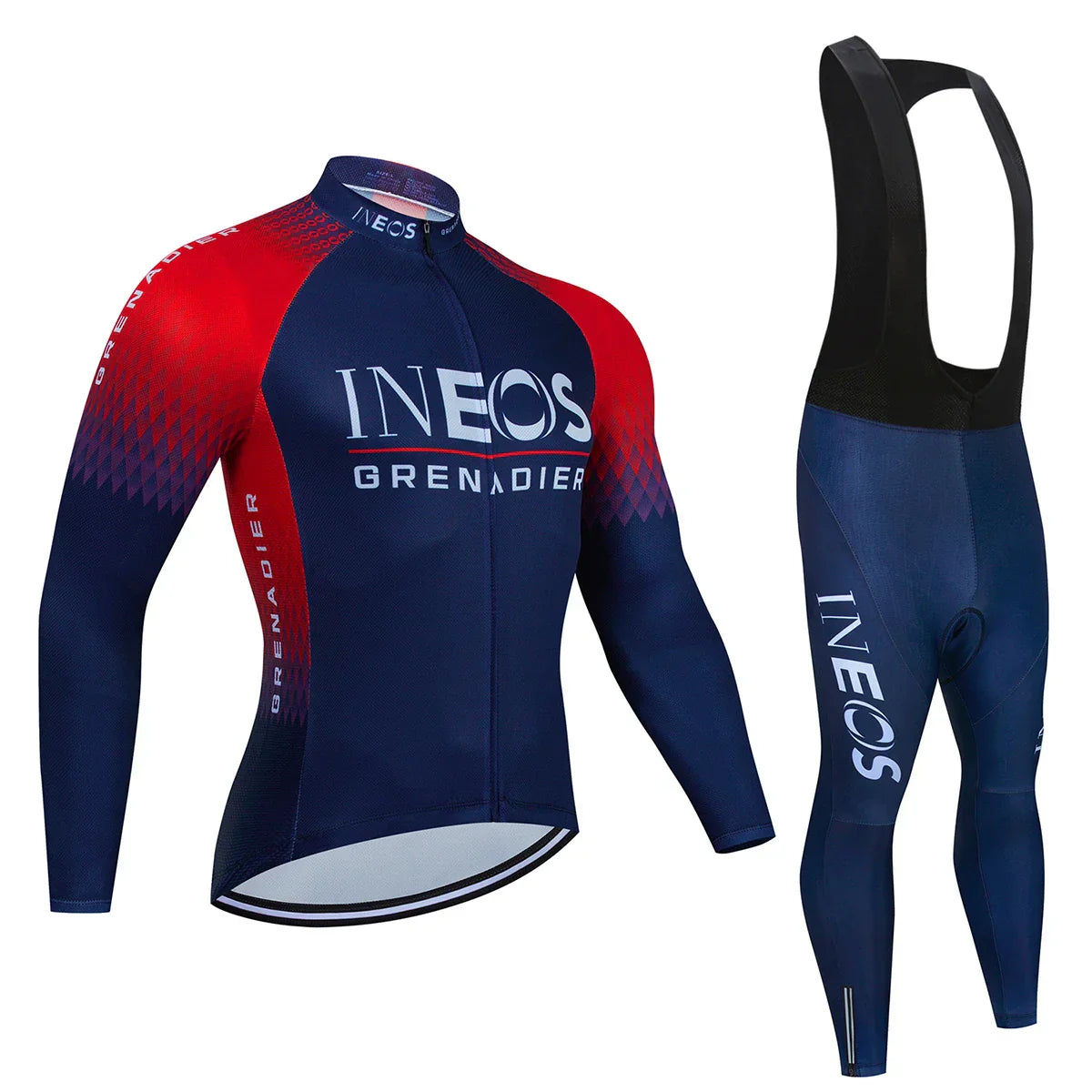 Ineos Grenadier Pro Team Tricuta Cycling Man 2022 Men's Bicycle Clothing Gel Clothes Jacket Bib Jersey Set Winter fleece Suit