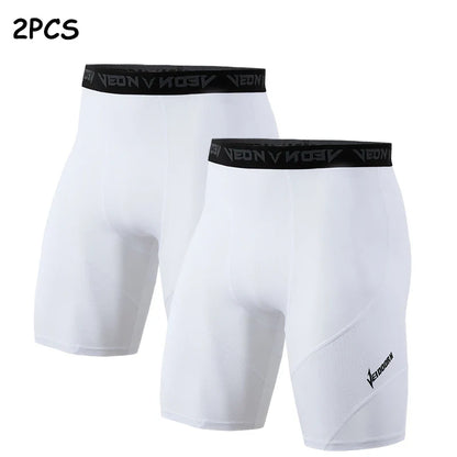 2PCS Running Tights Cool Dry Athletic Workout Cycling Shorts Leggings Sports Baselayer Running Athletic Workout Active Pants