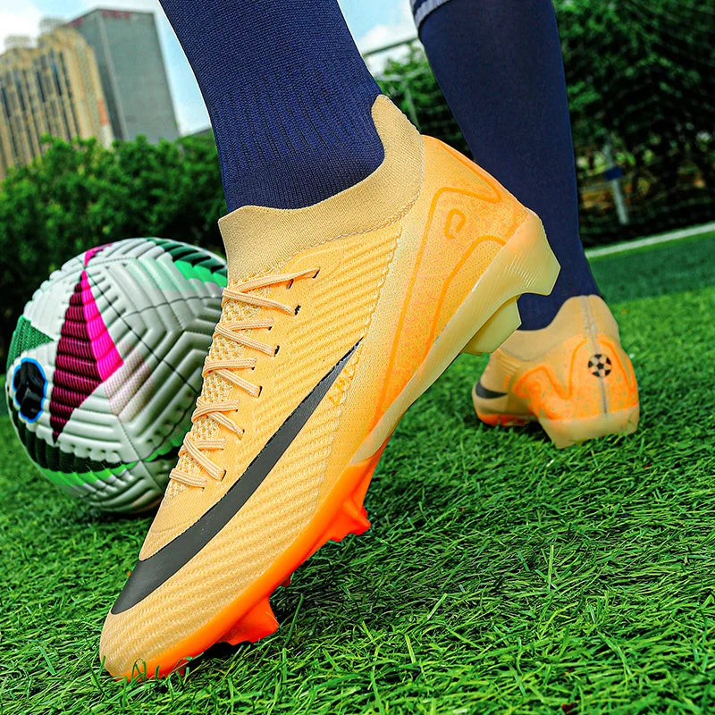 Childrens Football Shoes Anti Slip Wear-resistant FG Grass Training Sports Soccer Shoes for Teenager Futsal Court Football Boot