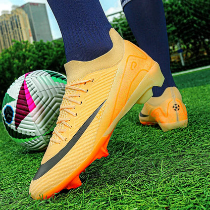 Childrens Football Shoes Anti Slip Wear-resistant FG Grass Training Sports Soccer Shoes for Teenager Futsal Court Football Boot