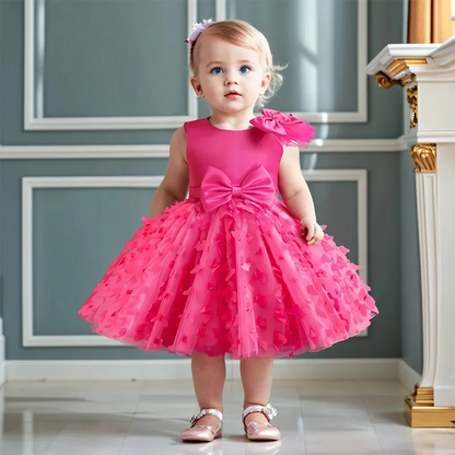 Girl Princess Dress Kid Clothes Party Birthday Outfits Evening Party Tulle Dress Wedding Wear Summer Bowknot Dress
