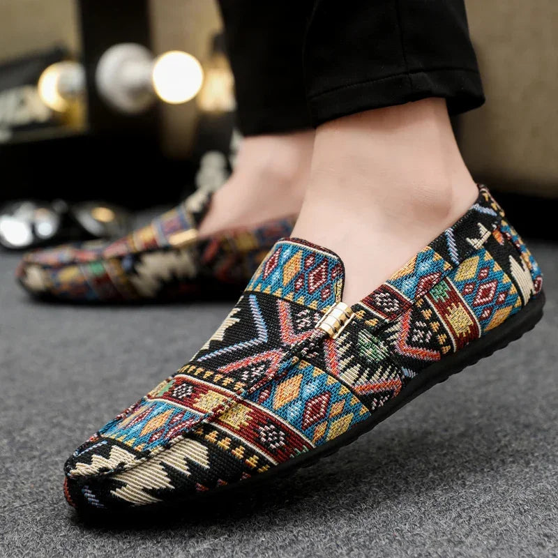 Summer Outdoor Men's Casual Shoes Breathable Man Loafers Lazy Shoes Comfortable Walking Sneakers Non-slip Flats Driving Shoes
