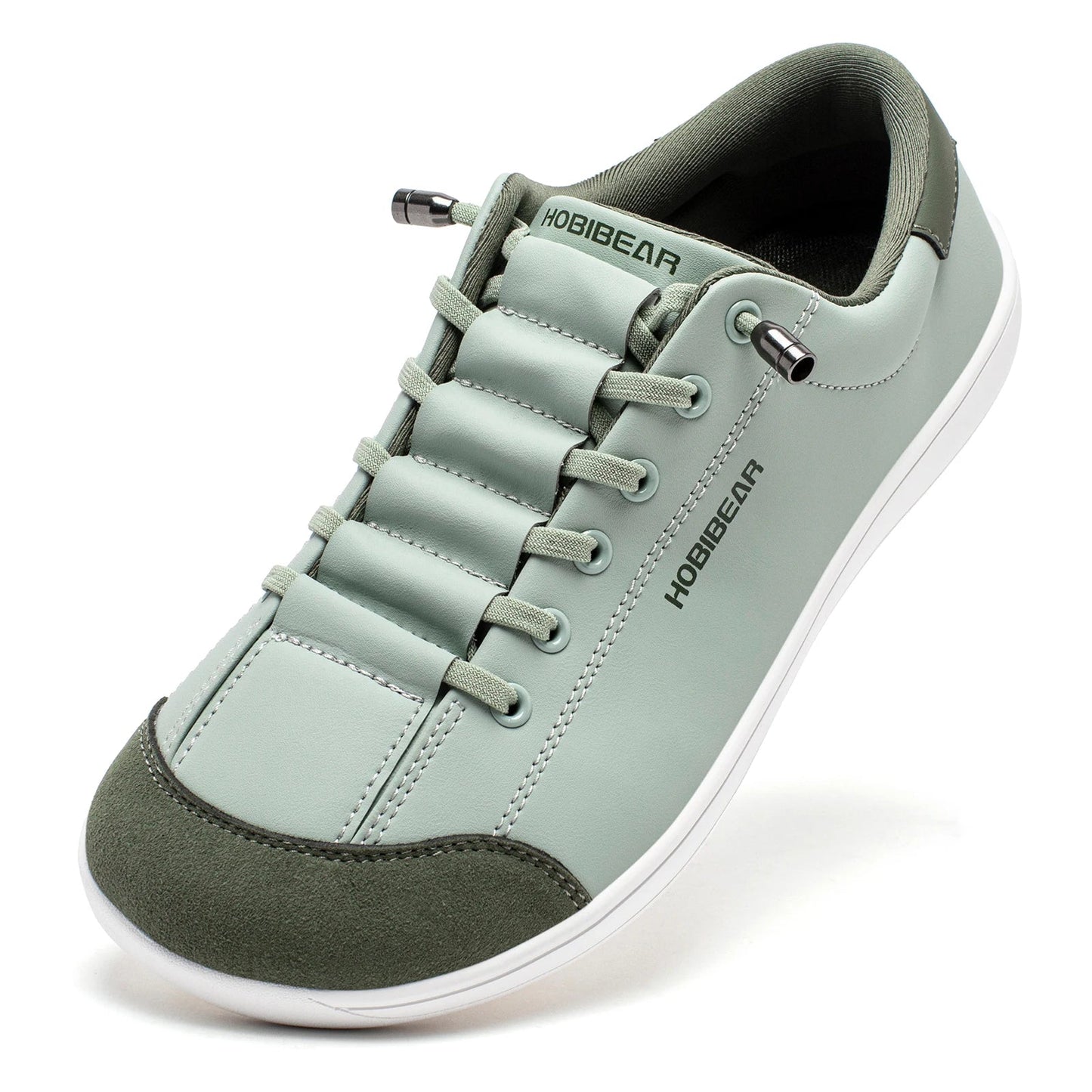 Unisex Barefoot Wide Toe Shoes Women Men Artificial Leather Minimalist Sneakers Adjustable Slip On Walking Shoes