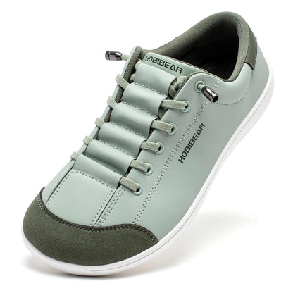 Unisex Barefoot Wide Toe Shoes Women Men Artificial Leather Minimalist Sneakers Adjustable Slip On Walking Shoes
