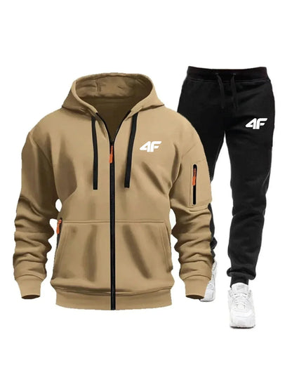 Sets for Men Two Piece Outdoors Mens Tracksuit Set Hot Sales Sportswear Man Sweatpants Hoodie Fashion Comfortable Casual Jogging
