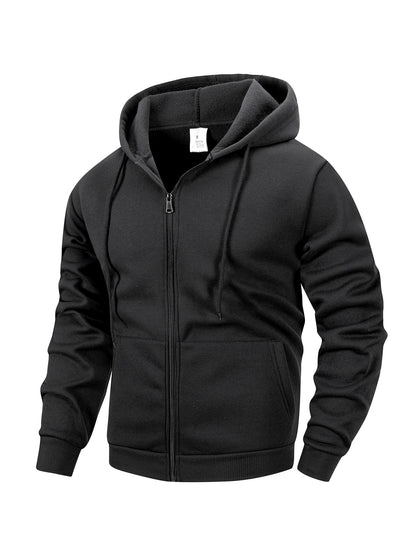 Men's Zip Hoodie Jacket Hooded Sports Outdoor Daily Basic Casual Autumn Winter Hoodies Sweatshirts Cardigan Jacket