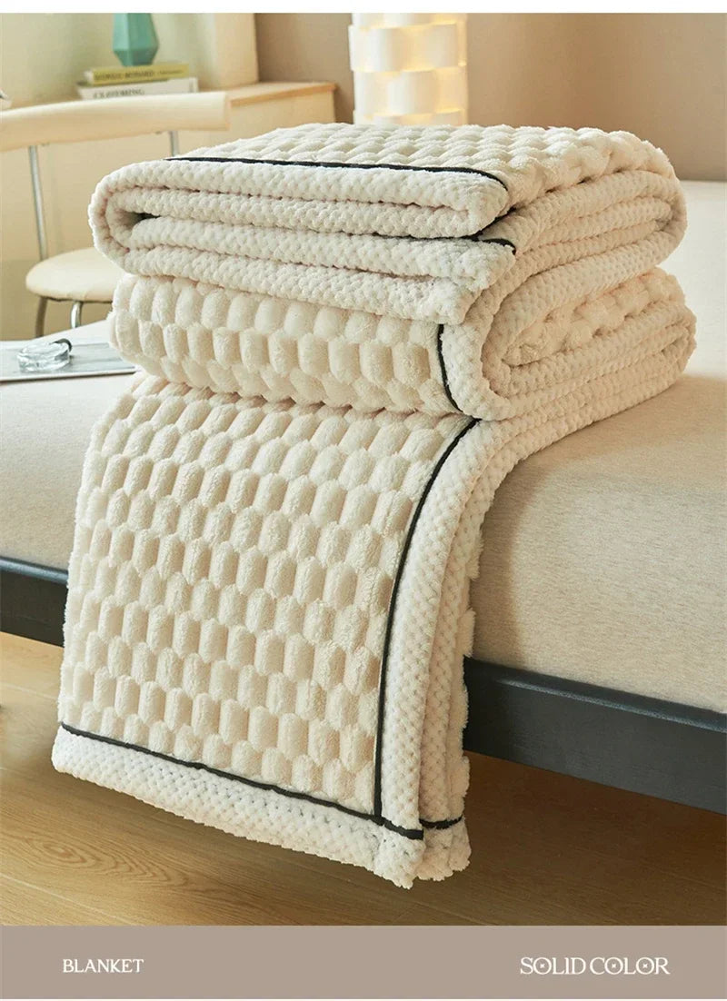Turtle Velvet Autumn Winter Warm Sleeping Blanket Soft Comfortable Flannel Fleece Blankets for Bed Cozy Fluffy Warmth Blanket