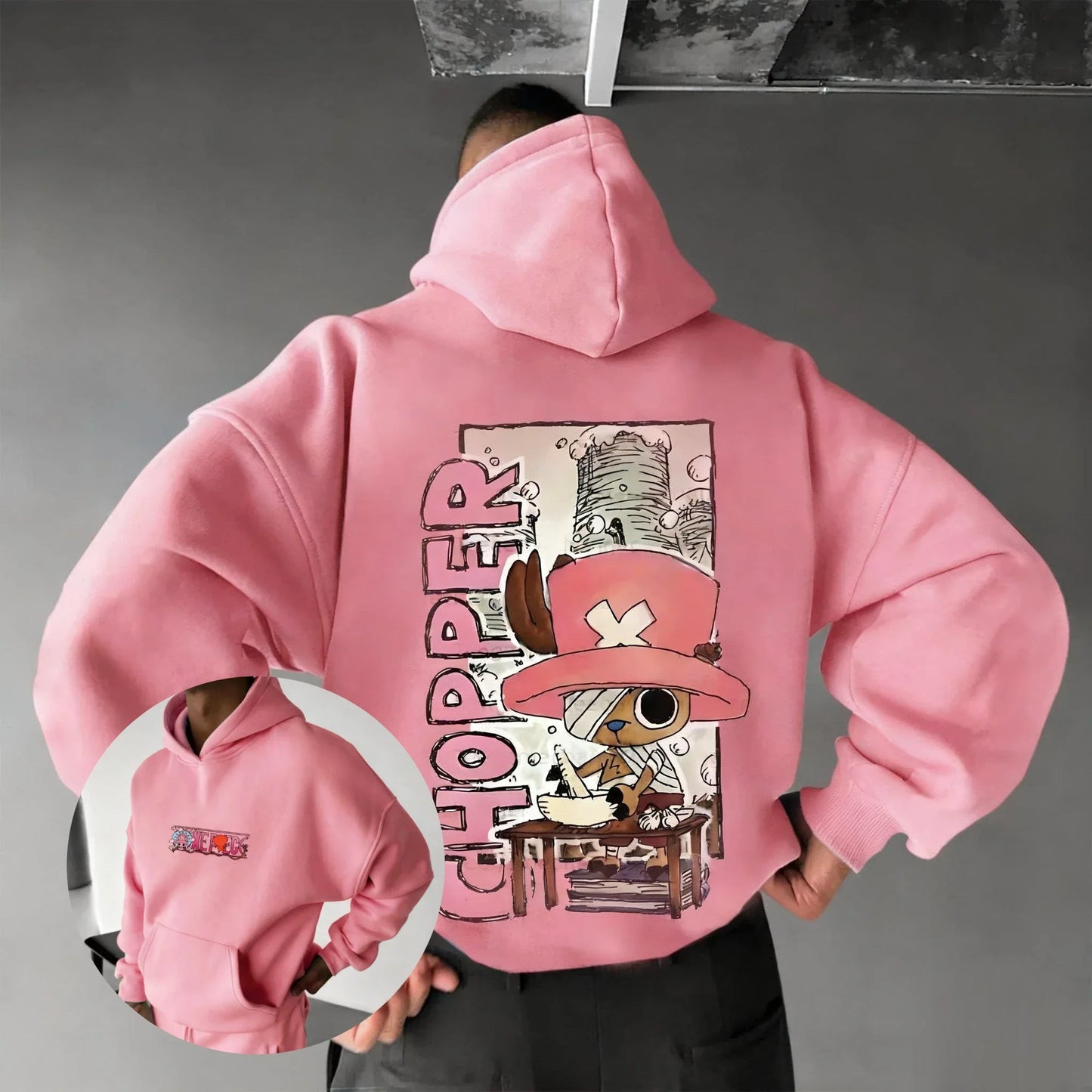Anime Chopper Printed Hoodie  Spring/Autumn New Men's and Women's Loose Casual Street Hip Hop Parent Child Sweater