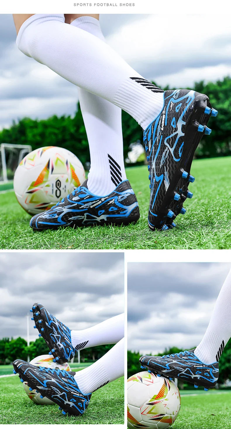 Soccer Shoes Child Football Shoes Outdoor Non-Slip Futsal Shoes Kids Sneakers Boys Low-cut Lightweight Children's Sports Shoes