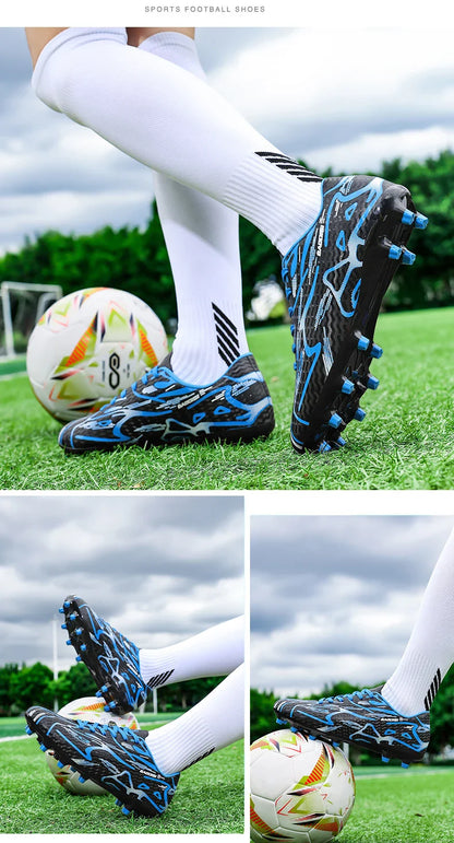 Soccer Shoes Child Football Shoes Outdoor Non-Slip Futsal Shoes Kids Sneakers Boys Low-cut Lightweight Children's Sports Shoes