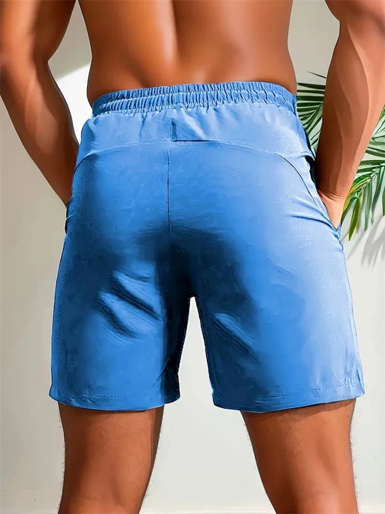 Summer Shorts Men Gym Sport Running Squat Fitness Workout Man Short Pants Breathable Quick-drying Drawstring Mens Shorts