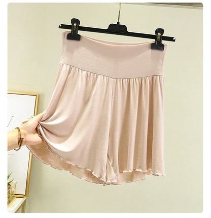 Modal Summer Shorts Sleep Bottoms Women Pure Color Casual Sleepwear Pants 2026 Loose Short Home Wide Leg Pants