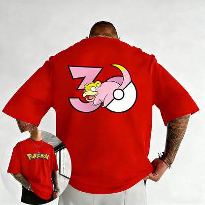 30th Anniversary Slowpunk Printed T-shirt Summer New Men's and Women's Loose Casual Hip Hop Trendy Short Sleeve Top