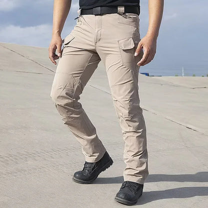 Men Casual Cargo Pants 2025 New Male Summer Tactical Wear Resist Quick Dry Outdoor Trousers Multi Pockets Hike Work Trousers