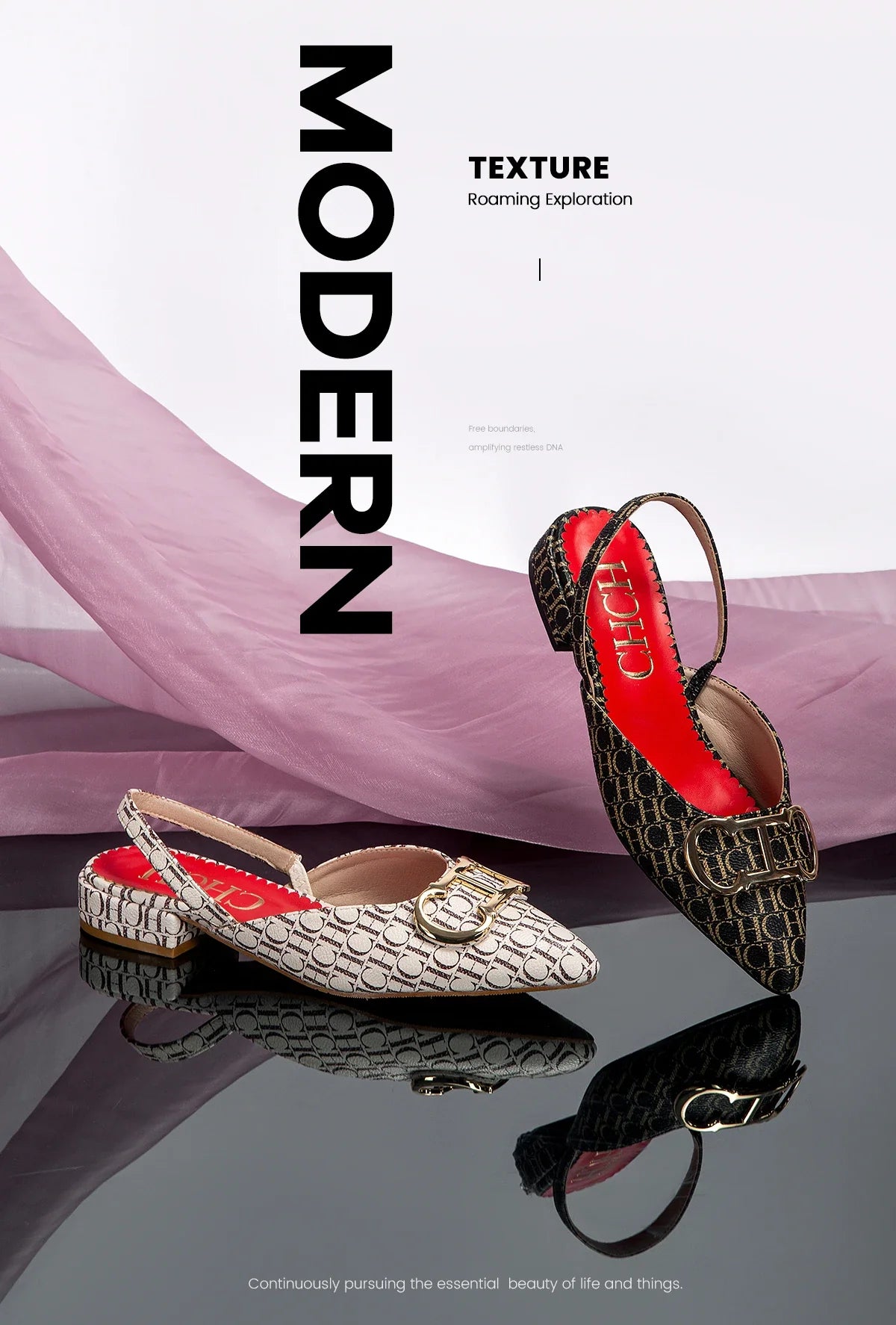 Classic Women's New 2024 Women's Low Heel Sandals Fashion Retro Design Letter Women's New Low Heel Shoes
