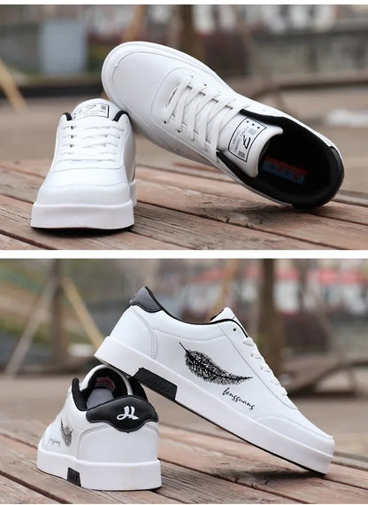Summer Men's White Sports Shoes Fashion Male leather casual Shoes