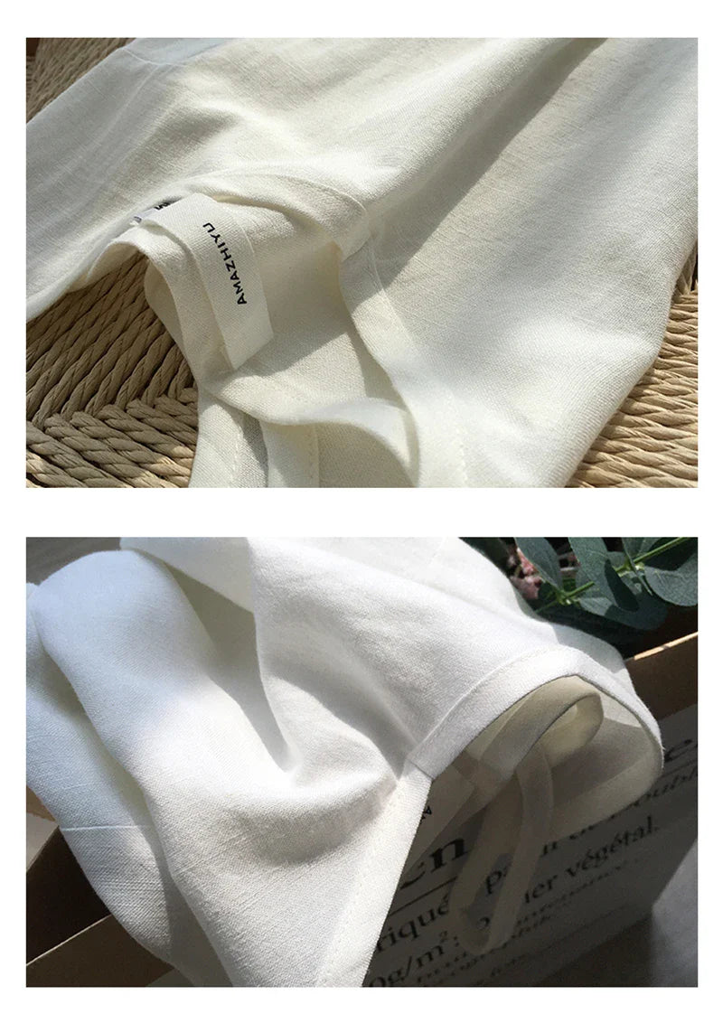 Vintage Cotton Linen Women's Summer Tank Top Sleeveless Harajuku Basic Cuasal Female Top For Girls Camisole Women Clothing