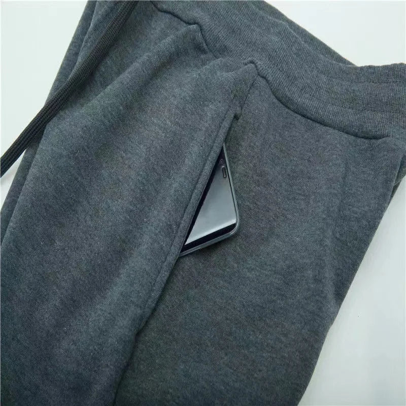 Men's women's Oversize Fleece Sweatpants Casual Drawstring Jogger Trousers with Pockets for Gym Workout Running Sport Long Pants