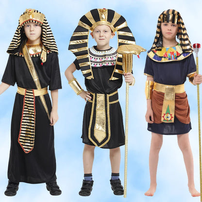 Children  Ancient Egypt Egyptian Pharaoh Cleopatra Prince Princess Costume for Kids Cosplay Anime Cosplay