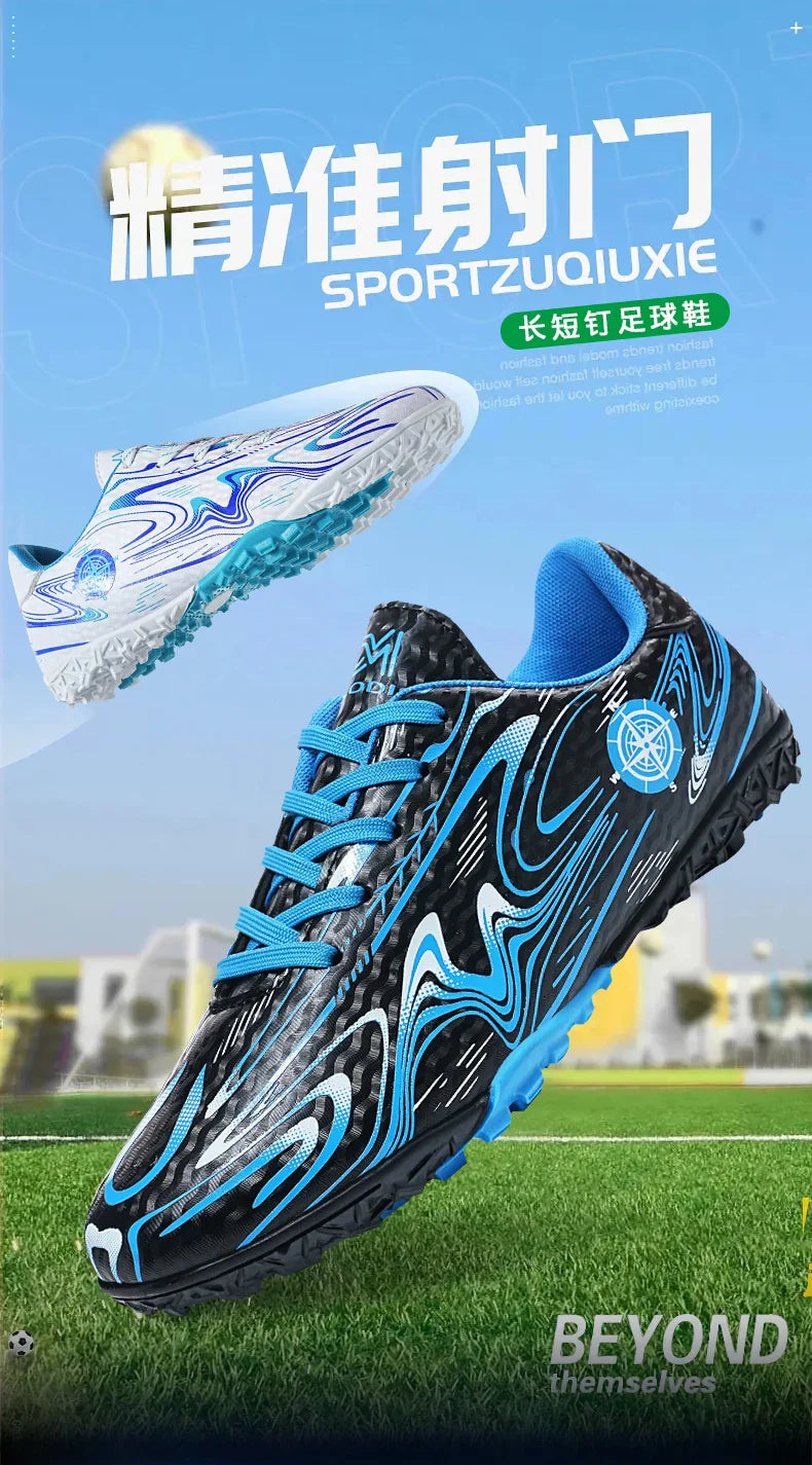 Men's football shoes with long studs for men, women, children, boys, teenagers, sports sneakers, outdoor training shoes