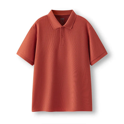 Polo Shirt Men Moisture Wicking Solid Color Short Sleeve T-Shirt 2025 Summer New Slim Fit Top for Active Wear