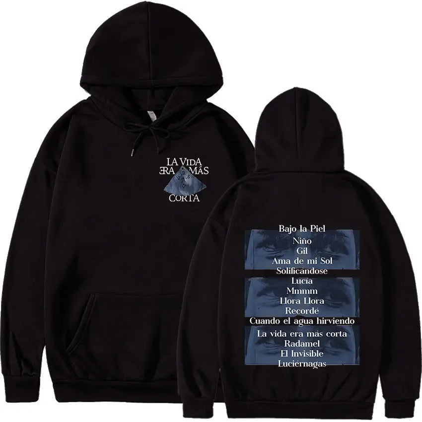 Rapper Milo J 166 Tour 2025 Album Graphic Hoodie Men Hip Hop Gothic Long Sleeve Sweatshirts Vintage Oversized Hoodies Streetwear