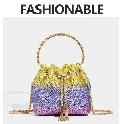 Luxury Designer Women's Handbag Crystal Shiny Rhinestones Diamond Evening Bag Wedding Party Clutch Purse Shoulder Crossbody Bag