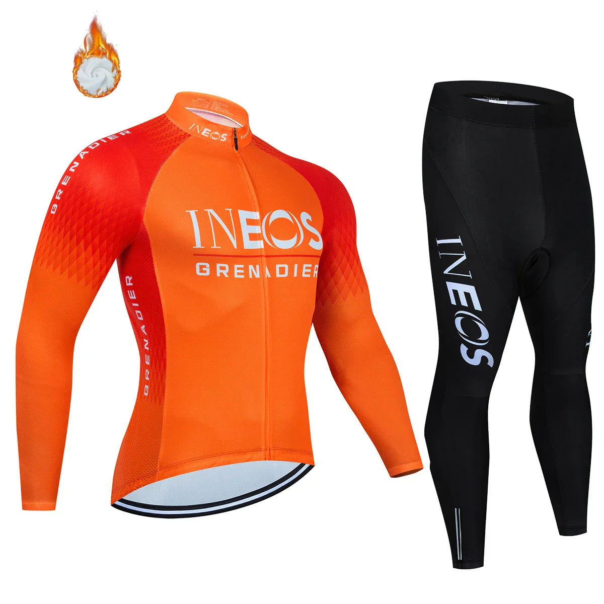 Ineos Grenadier Pro Team Tricuta Cycling Man 2022 Men's Bicycle Clothing Gel Clothes Jacket Bib Jersey Set Winter fleece Suit