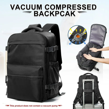 Backpack Travel Cabin Airplane Backpack, Air Vacuum Compression Backpack, Women Men Backpack Business Laptop Bag Handbag