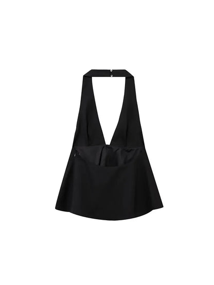 Women Summer Halter Camis Tank Tops 2025 Fashion Sweet Strapless Bow Female Elegant Street Backless Top Clothing