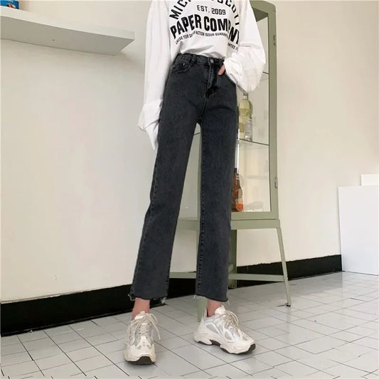 Women's Loose Straight Slimming Student Versatile Pants