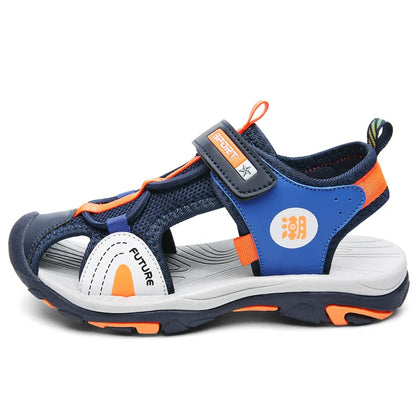 Kids Sports Sandals Breathable Mesh Lightweight Non-Slip Comfortable Outdoor Summer Shoes for Boys and Girls Quick-Dry Design