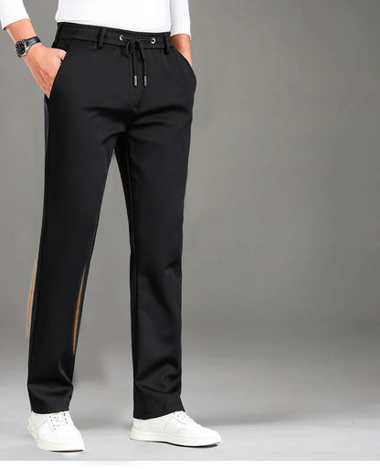 Men's Stretch Casual Pants Autumn Elastic Waist Straight Jogger Sweatpants Korean Business Classic Brand Trousers Male Clothing