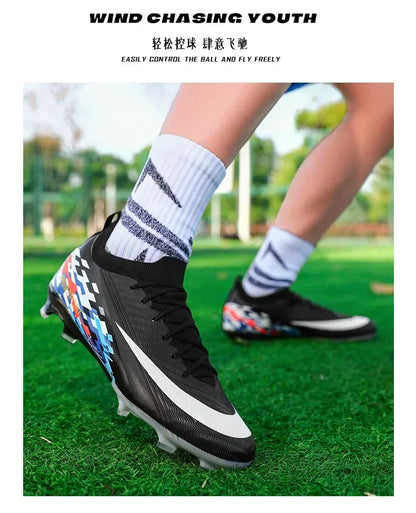 New Men Football Boots Ultralight Soccer Shoes Sport Outdoor Match Unisex Non-Slip Cleats Adult Comfortable Grass High-quality