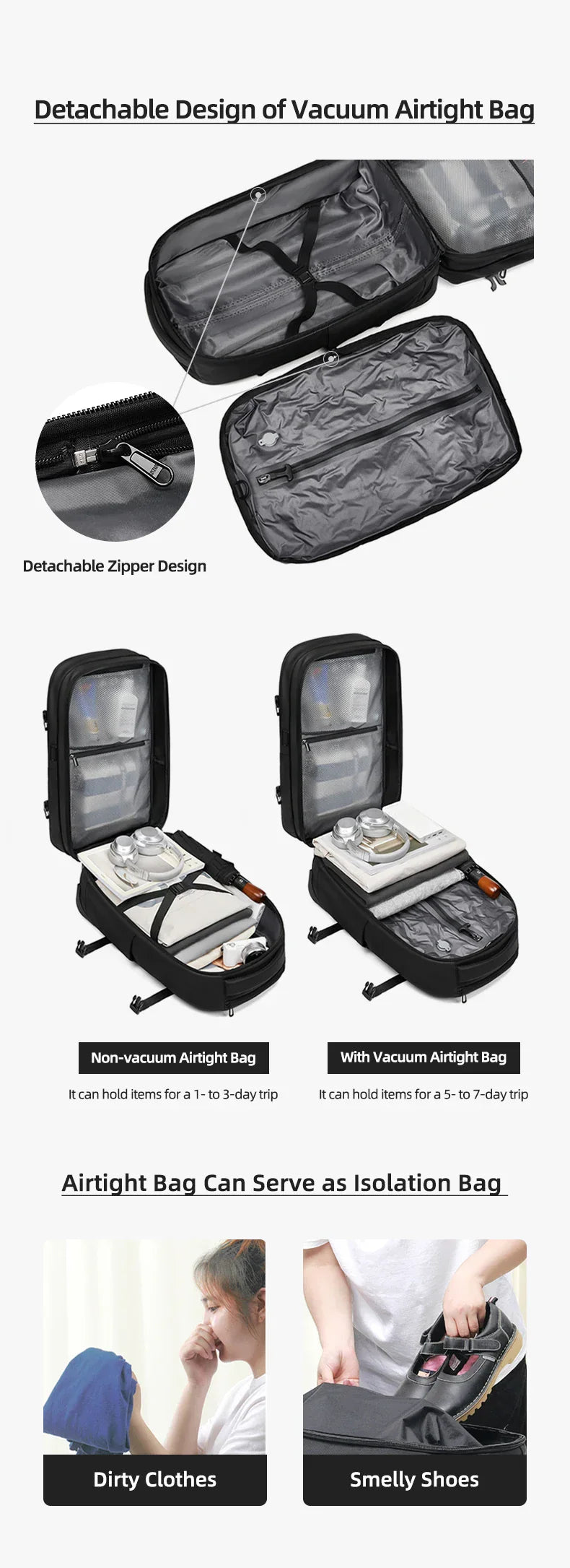 Travel Trolley vacuum compression business backpacks pump for Man Wheeled backpack On wheels luggage Rolling Bags For Boardable
