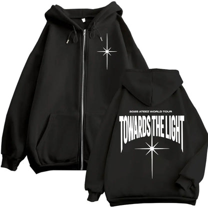Merch Zipper Hoodie Men Women High Quality Fashion Zip Up Jacket Coat Autumn Winter Casual Loose Sweatshirts